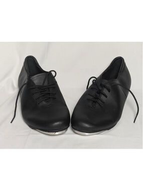 Theatricals Black Lace Up Tap Dance Shoes Womens NWOT